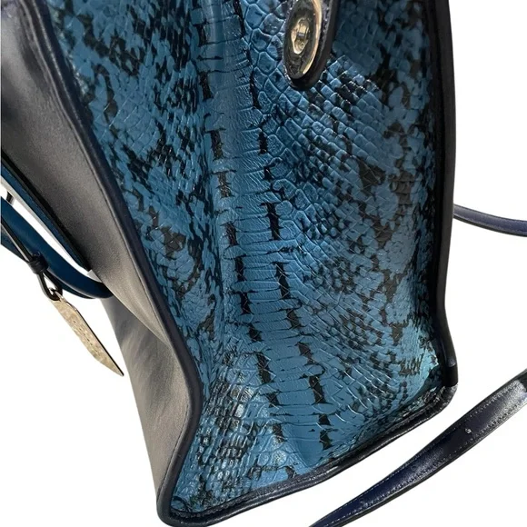 COACH Blue Python Crosby Carryall